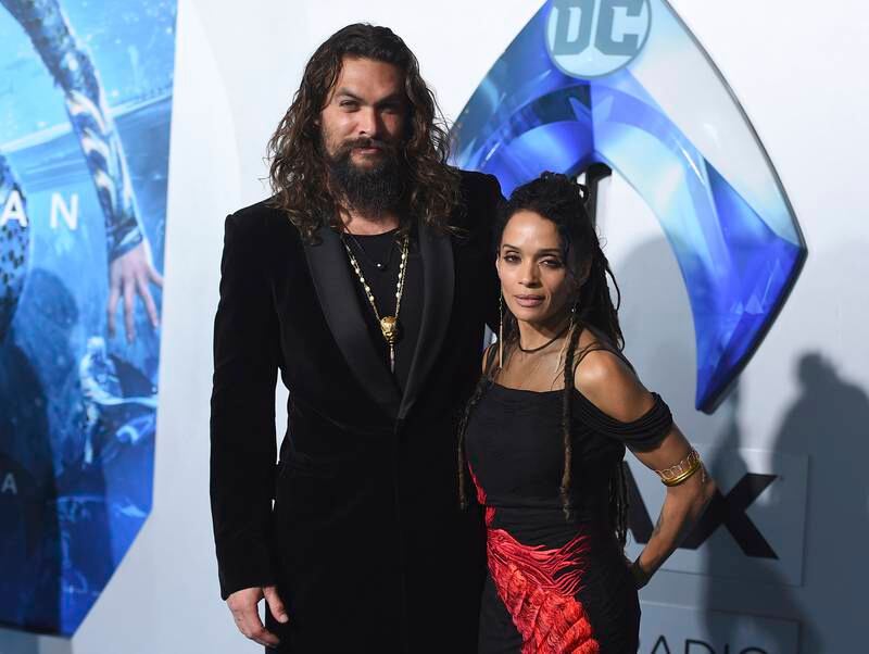 Jason Momoa and Lisa Bonet arrive at the premiere of 'Aquaman' at TCL Chinese Theatre on Wednesday, December 12, 2018, in Los Angeles. AP