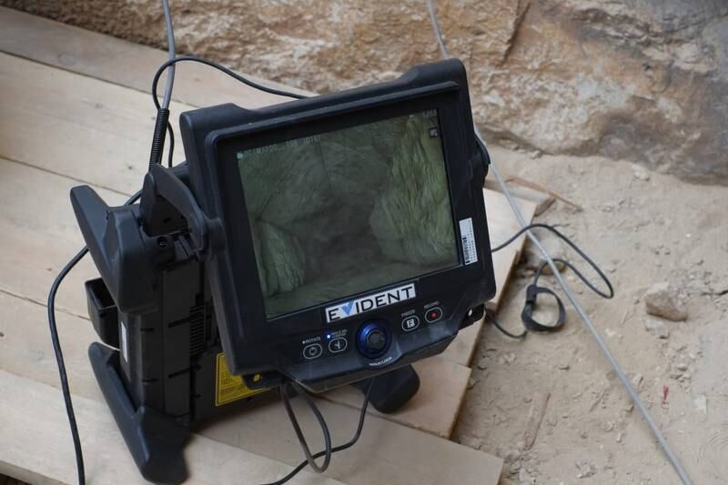 An imaging robot used in the unearthing of a corridor inside the Great Pyramid. Photo: Ministry of Tourism and Antiquities