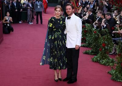 Britain's Princess Beatrice and her husband Edoardo Mapelli Mozzi at the Vogue World event during London Fashion Week. Reuters