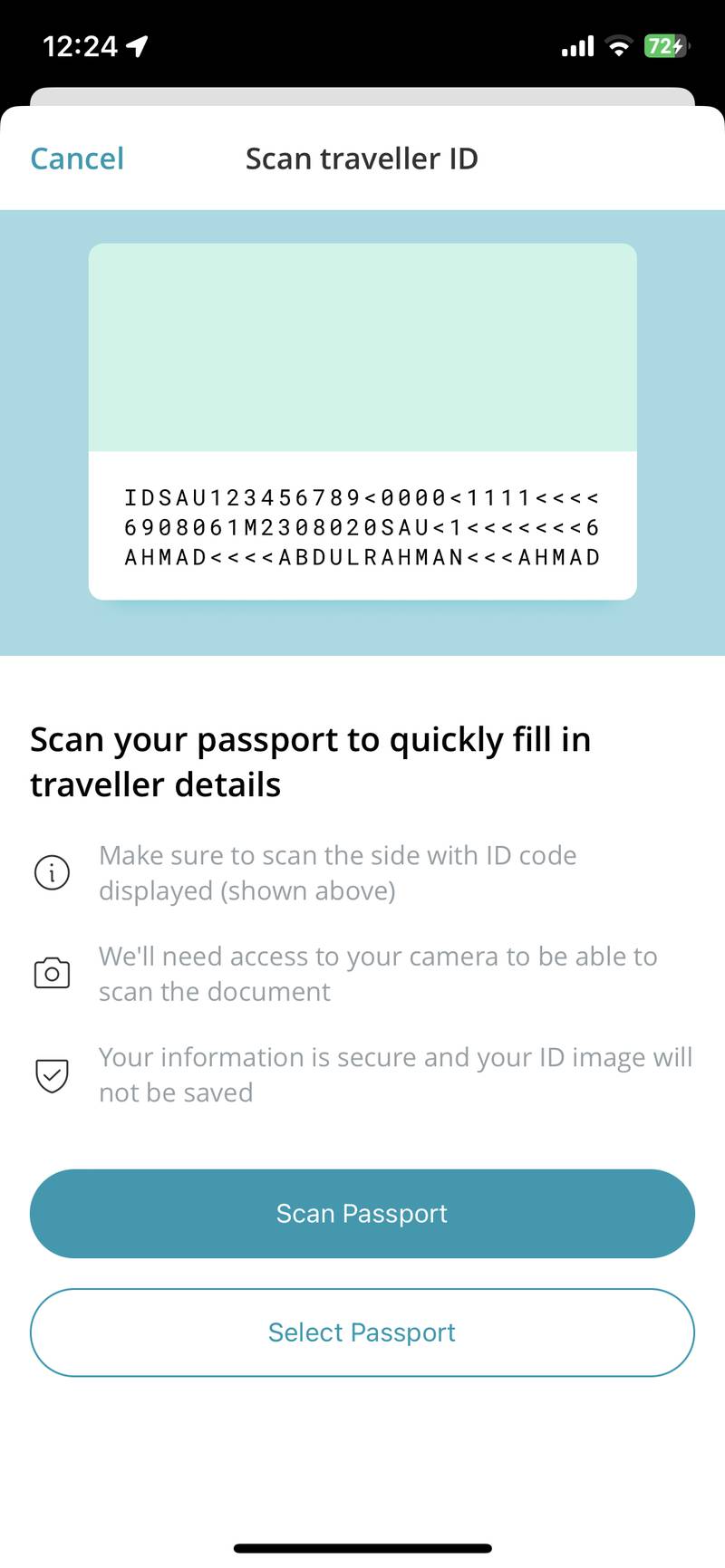 Almosafer said the implementation of passport scanning using VisionKit has reduced errors and streamlined the user journey. Photo: Almosafer