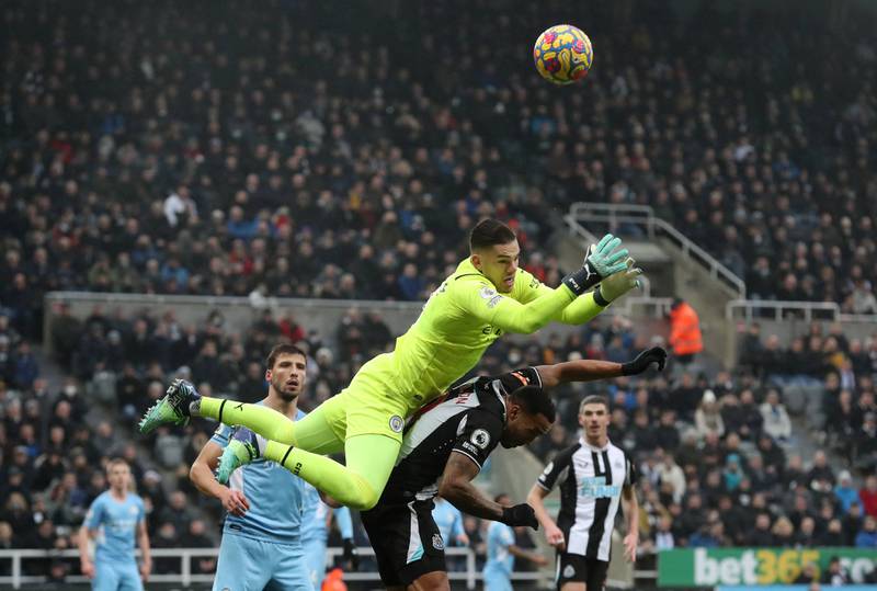 MANCHESTER CITY RATINGS: Ederson - 6: Beaten by Joelinton shot that flew just wide early on and lucky not to concede first-half penalty after clumsy challenge on Fraser. Not the most convincing of days dealing with crosses but one brilliant save from Wilson header. Reuters