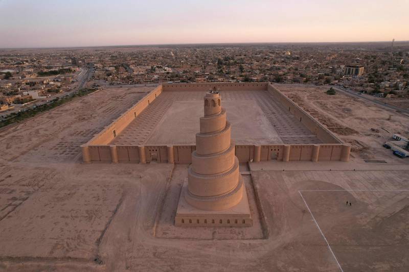 The spiral Malwiya minaret is a treasured Iraqi national monument, built in the mid-ninth century. All photos: AFP