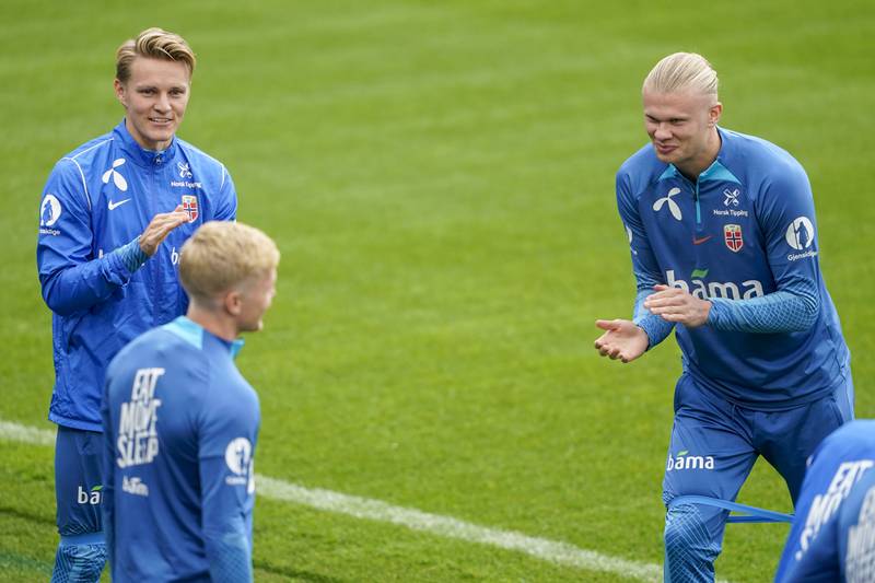Martin Odegaard, left, and Erling Haaland are two world-class players Norway can call upon. AP