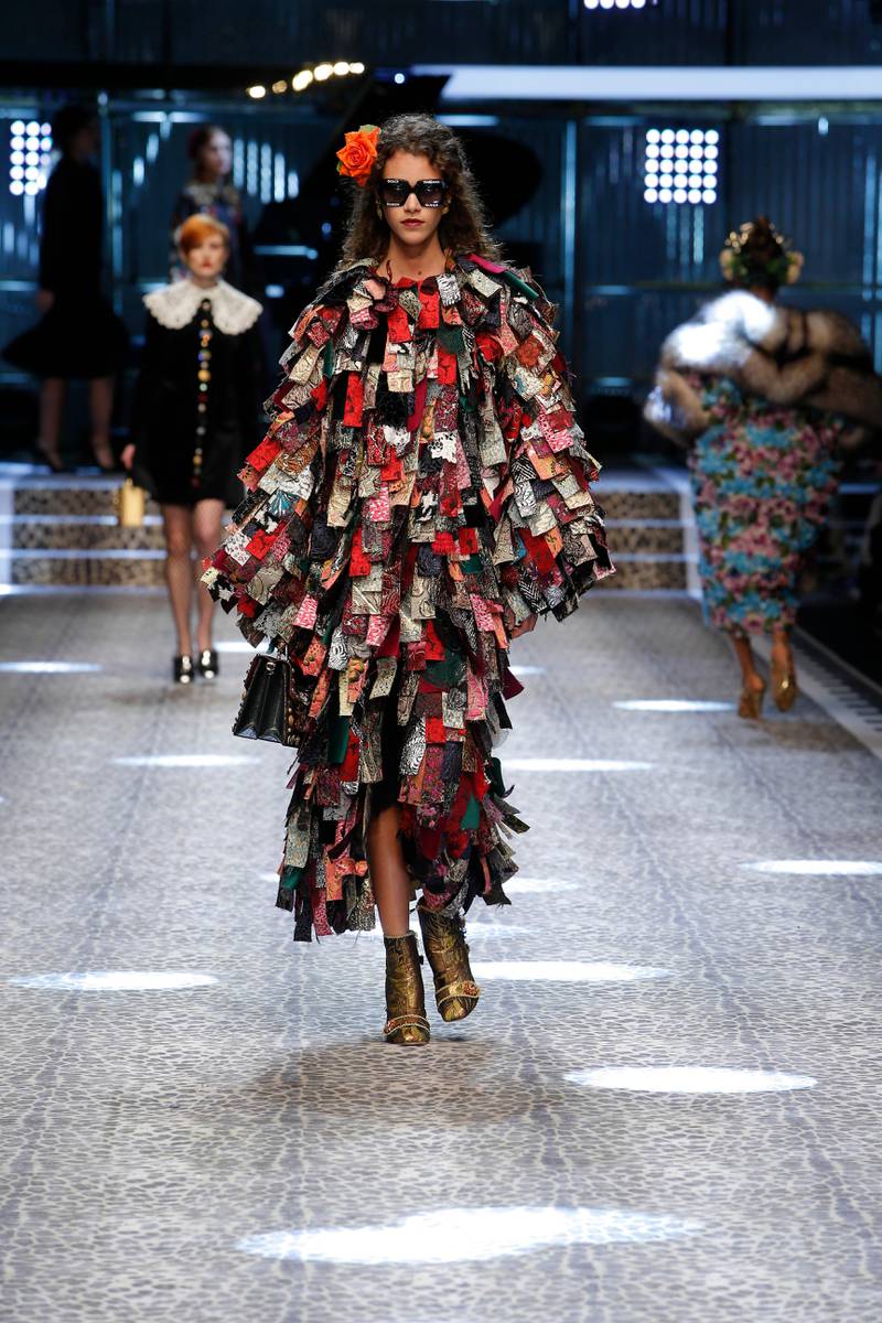 A patchworked camouflage coat of brocade, embroidery and lace, this is the high-fashion equivalent of Joseph's Amazing Technicolor Dreamcoat.