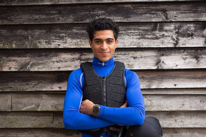 Bahraini jockey Ebrahim Nader, pictured at trainer Andrew Balding's stables in Kingsclere. All pictures Rob Greig for The National
