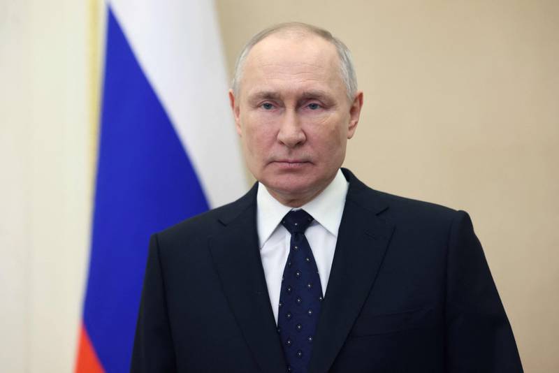 Russian President Vladimir Putin is unlikely to call off his invasion, Britain's Defence Secretary said. AFP 