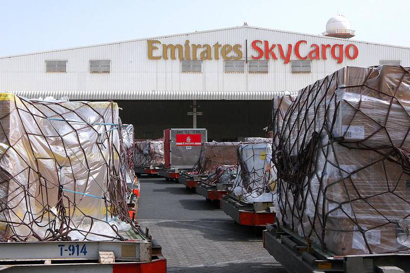 Rising cargo volumes at Al Maktoum International at Dubai World Central propelled the airport into the world’s 20 busiest international cargo hubs for the first time this year. Pawan Singh / The National