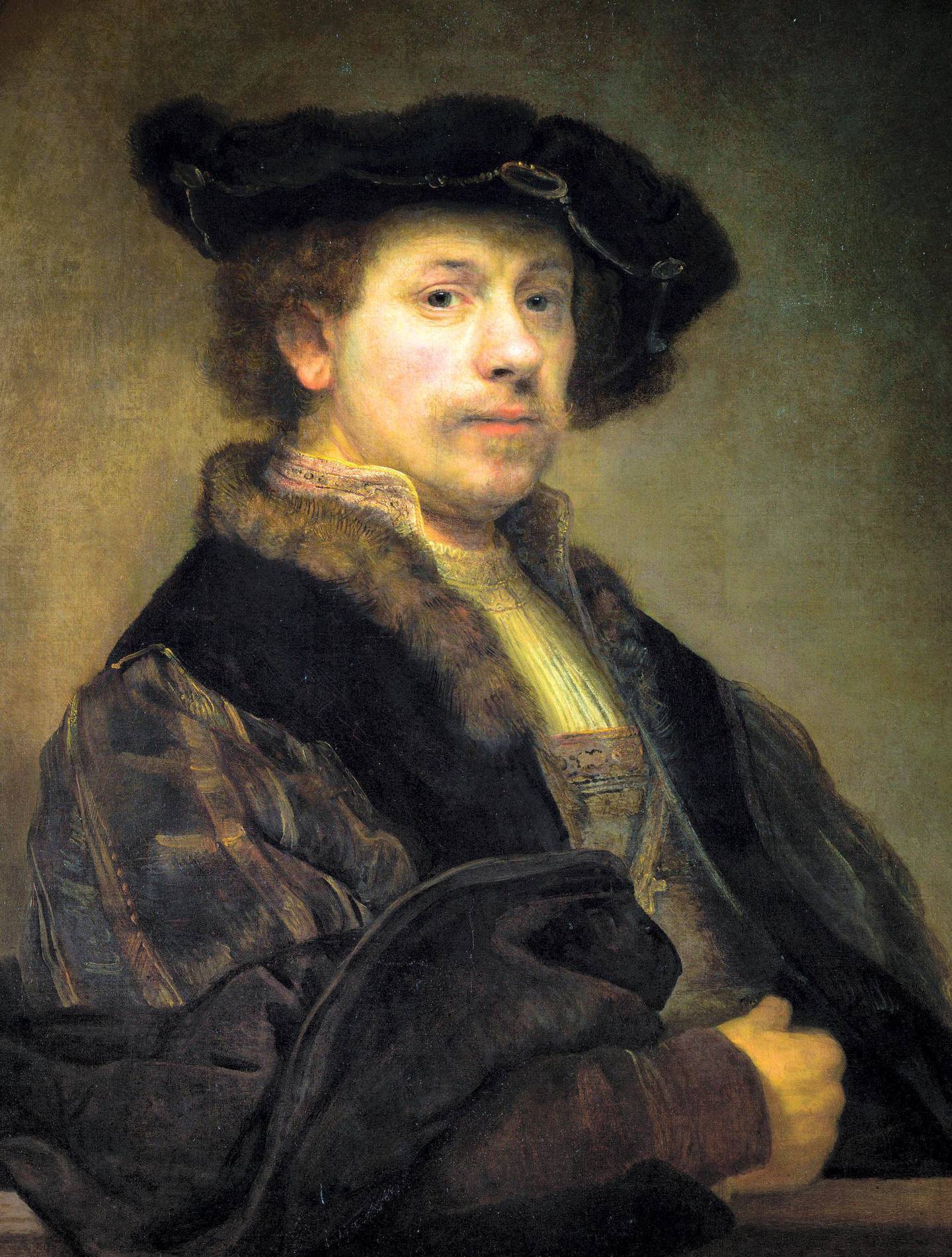 RPD1CM Rembrandt, self Portrait at the age of 34, 1640, painting