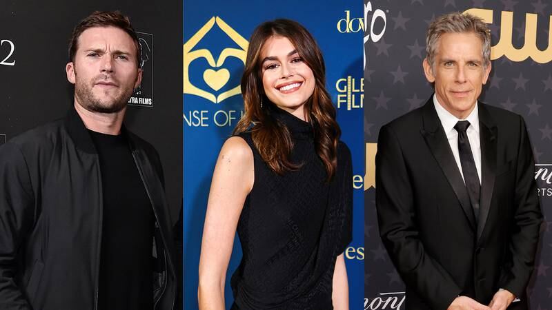 From left, Scott Eastwood, Kaia Gerber and Ben Stiller are considered 'nepo babies', a team linked to enjoying industry connections courtesy of having famous parents. AFP