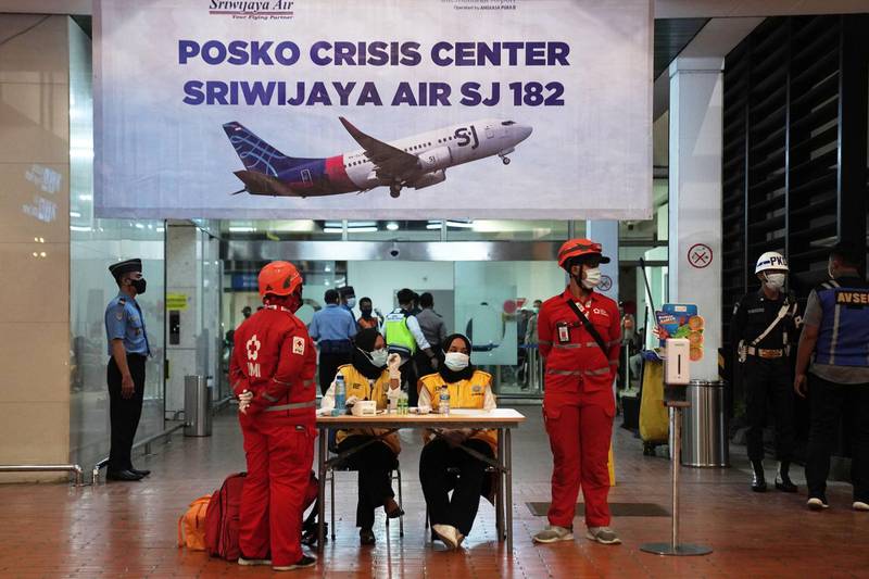 Medics and officials at the flight SJ 182 Crisis Center at Soekarno-Hatta International Airport in Cengkareng, near Jakarta, Indonesia.  BLOOMBERG