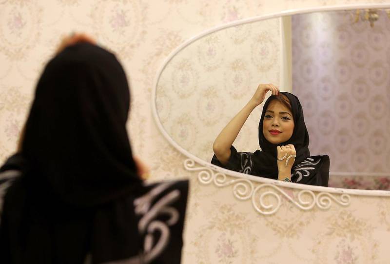Mashael Al Shehhi sent Bahraini actress Haifa Hussain one of her videos and she is now an actress on TV. ‘I want to become an ambassador of the UAE TV industry,’ she says.   Pawan Singh / The National


