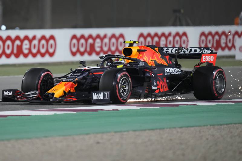 Red Bull driver Sergio Perez during qualifying in Qatar. AP