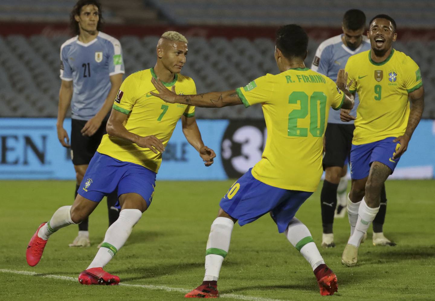 Brazil's Richarlison and Gabriel Jesus have decided to stay in the Premier League. AFP