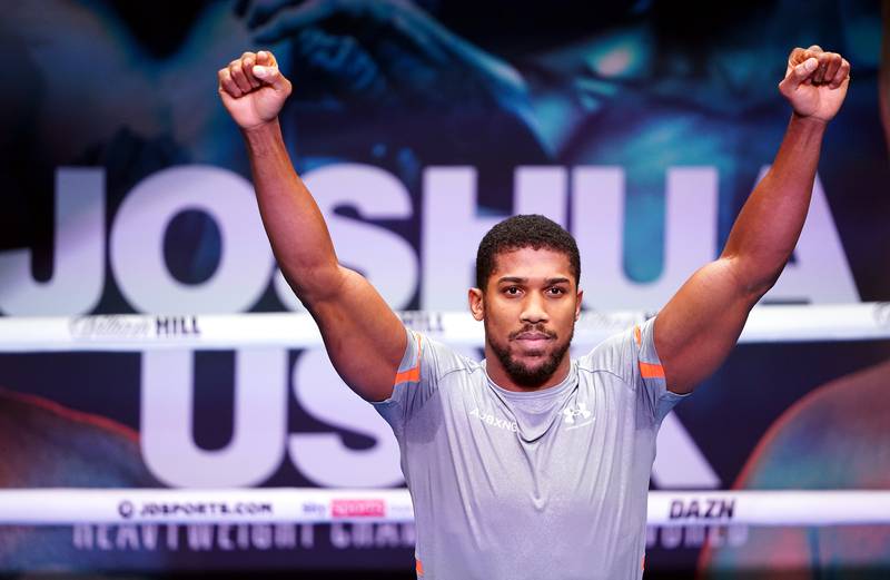 Anthony Joshua during the media day. PA