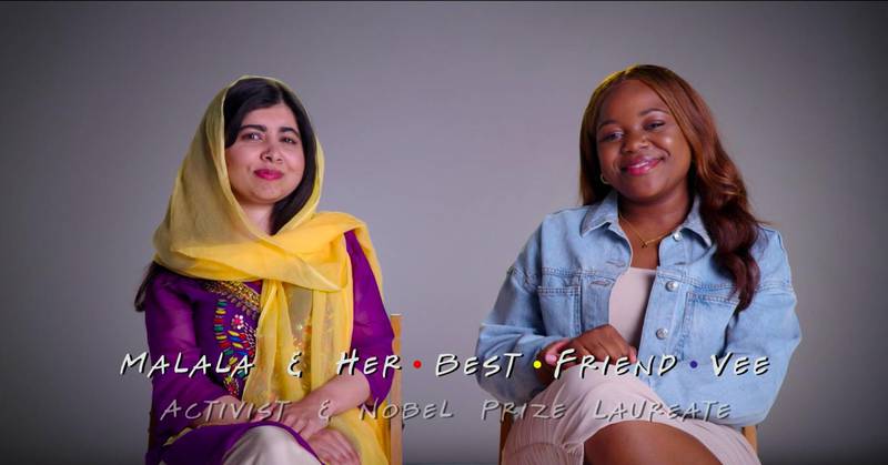 Malala Yousafzai appears in 'Friends: The Reunion' with her best friend, Vee. OSN
