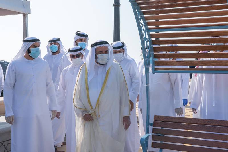 Dr. Sheikh Sultan bin Muhammad Al Qasimi, Supreme Council Member and Ruler of Sharjah, inaugurates Kalba Road. Courtesy Sharjah Government Media Bureau