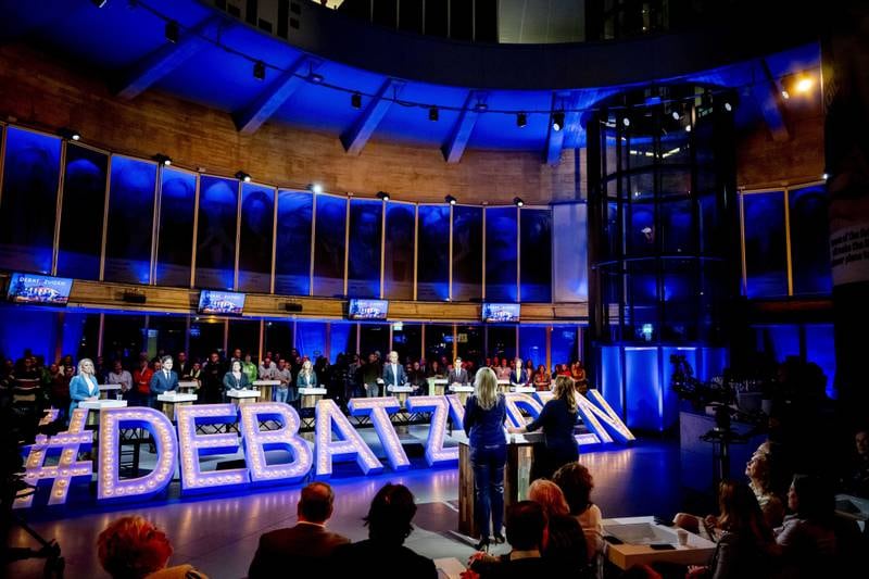 Dutch Prime Minister candidates debating on Saturday night. 