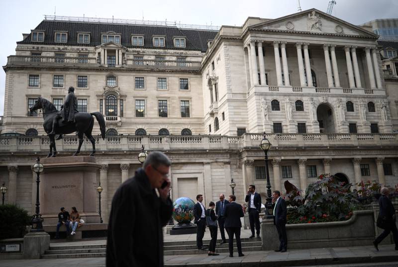The Bank of England in London's financial district. It said it had spent £5 billion ($5.5bn) stabilising markets since investors took fright at a controversial mini-budget. Reuters