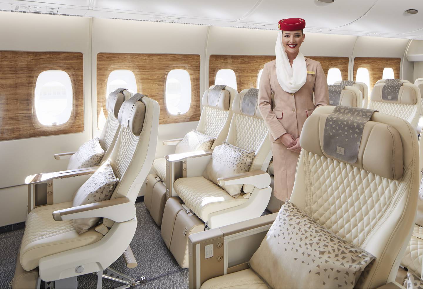 Inside the first retrofitted Emirates A380. Photos: Emirates