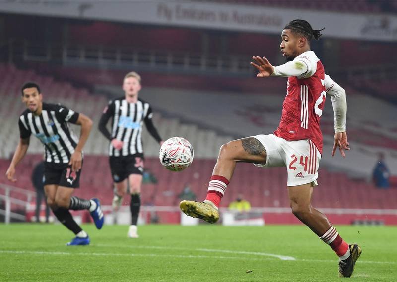 Reiss Nelson - 6: Called into starting line-up after injury to Gabriel Martinelli and looked lively in flashes although final product often let him down. EPA