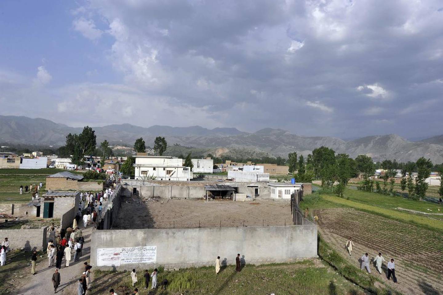 A view of the hideout house of slain Al Qaeda leader Osama bin Laden in Abbottabad. Aamir Qureshi / AFP