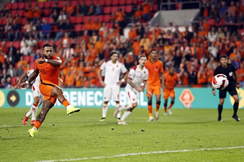 September 4, 2021. Netherlands 4 (Depay pen 38', 62', Wijnaldum 70', Gakpo 76') Montenegro 0. Memphis Depay reached 30 goals for his country with a double as manager Louis van Gaal earned the first win of his third reign in charge. Van Gaal said: "We started very badly – in the first 15 minutes, we seemed to have stress. But after 15-to-20 minutes we picked ourselves up ... I think that is very good in itself." EPA