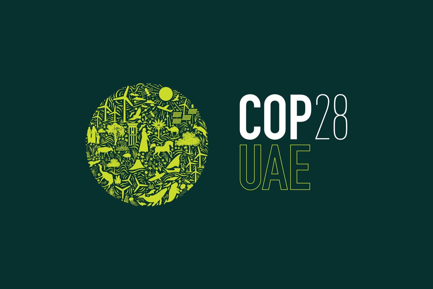 The Cop28 logo was unveiled at the Abu Dhabi National Exhibitions Company on Monday. Photo: Wam