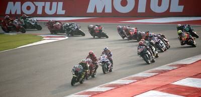 Riders in action during the MotoGP Sprint of the Motorcycling Grand Prix of India. EPA 