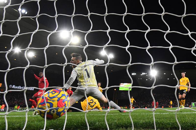 Liverpool striker Divock Origi scores the winning goal. AFP
