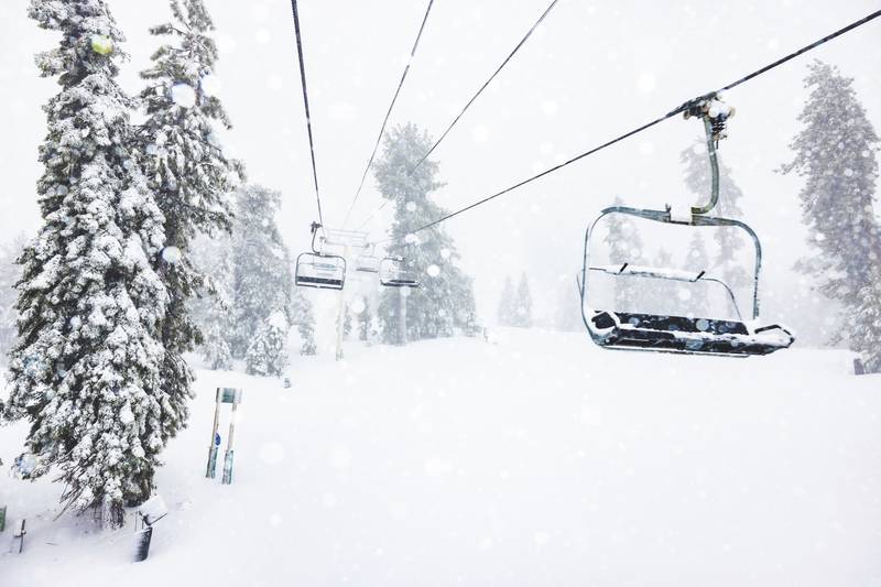 More than 43 centimetres of snow fell on Big Bear over the past few days. AP