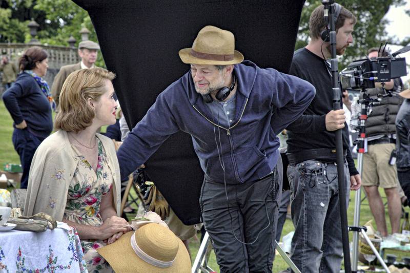 Actor Claire Foy and Director Andy Serkis on the set of BREATHE, a Bleecker Street and Participant Media release.Credit:  Teddy Cavendish / Bleecker Street | Participant Media