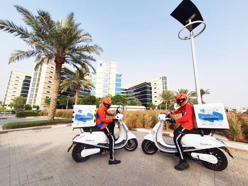 The company is also carrying out a trial of electric motorcycles.