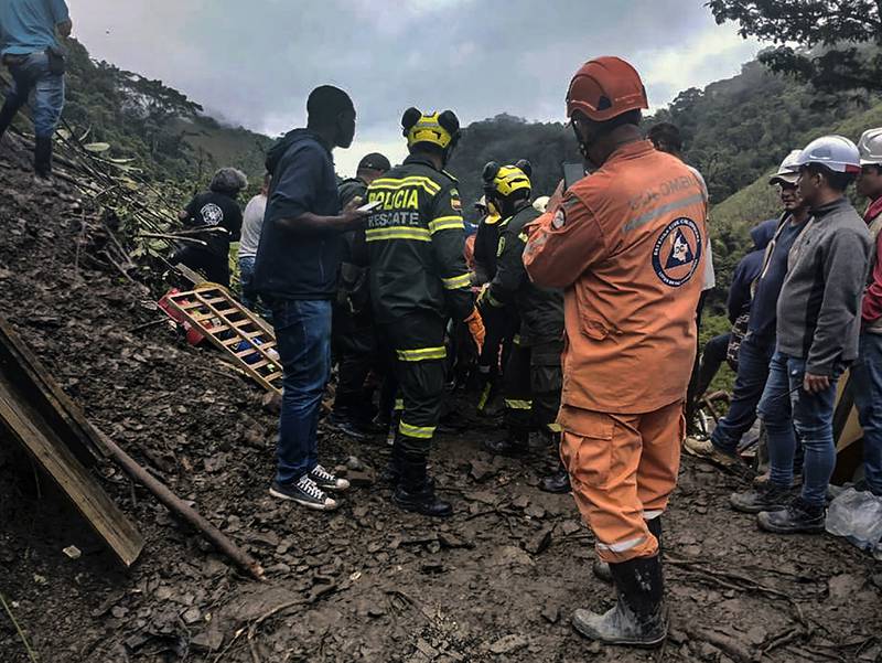 Twenty people were missing after the landslide
