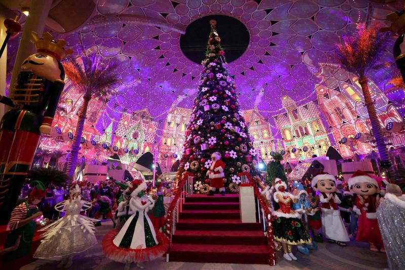 Fifty days of winter festivities at Expo City Dubai will centre around a 16-metre tall Christmas tree. AFP