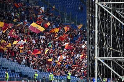 AS Roma fans before the match. Reuters