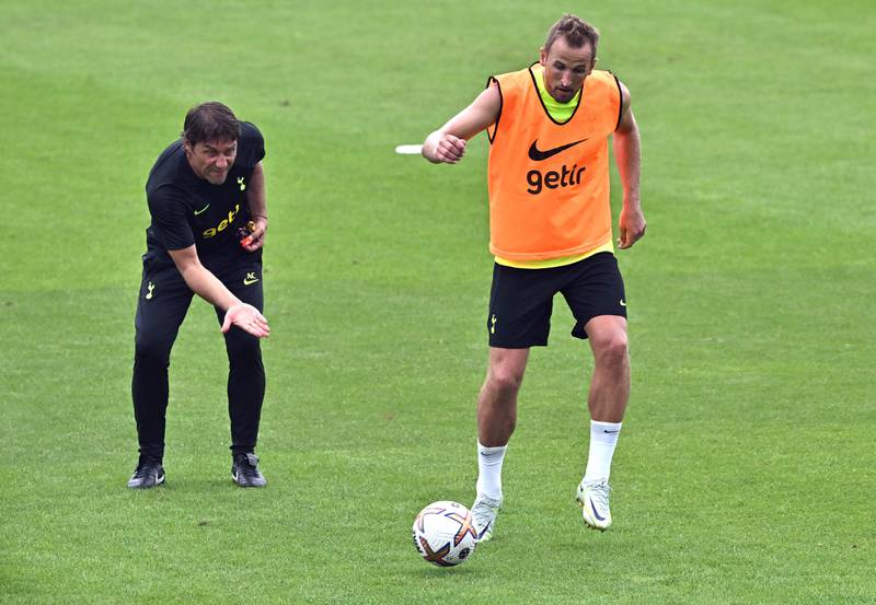 Tottenham striker Harry Kane controls a ball. AFP
