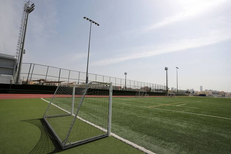 A playing field at Bloom World Academy in Dubai.