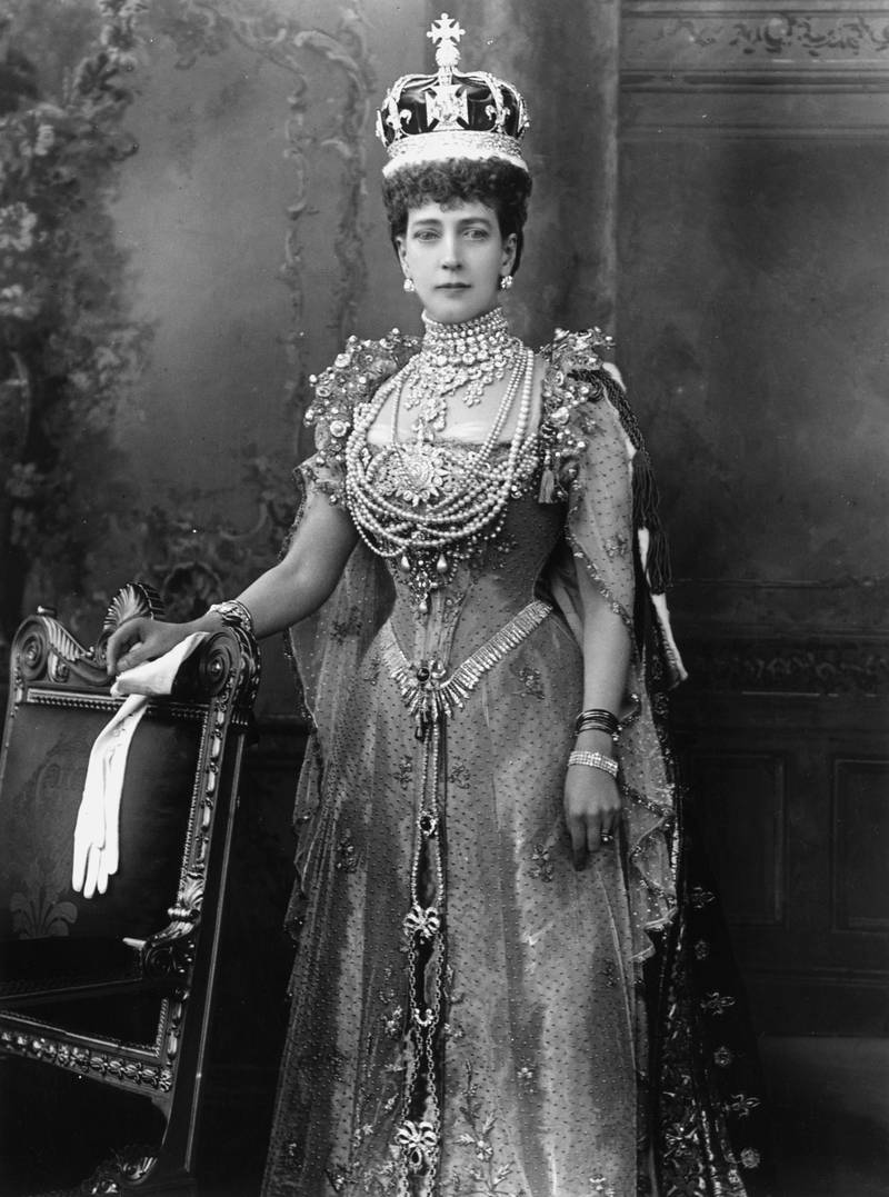 Queen Alexandra (1844 - 1925), consort of King Edward VII, on the day of her husband's coronation. Getty Images