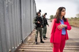 British Home Secretary Suella Braverman, pictured at Greece's heavily fortified border with Turkey, said the UK could learn much from Athens' hardline policies on migration. Stefan Rousseau / Press Association