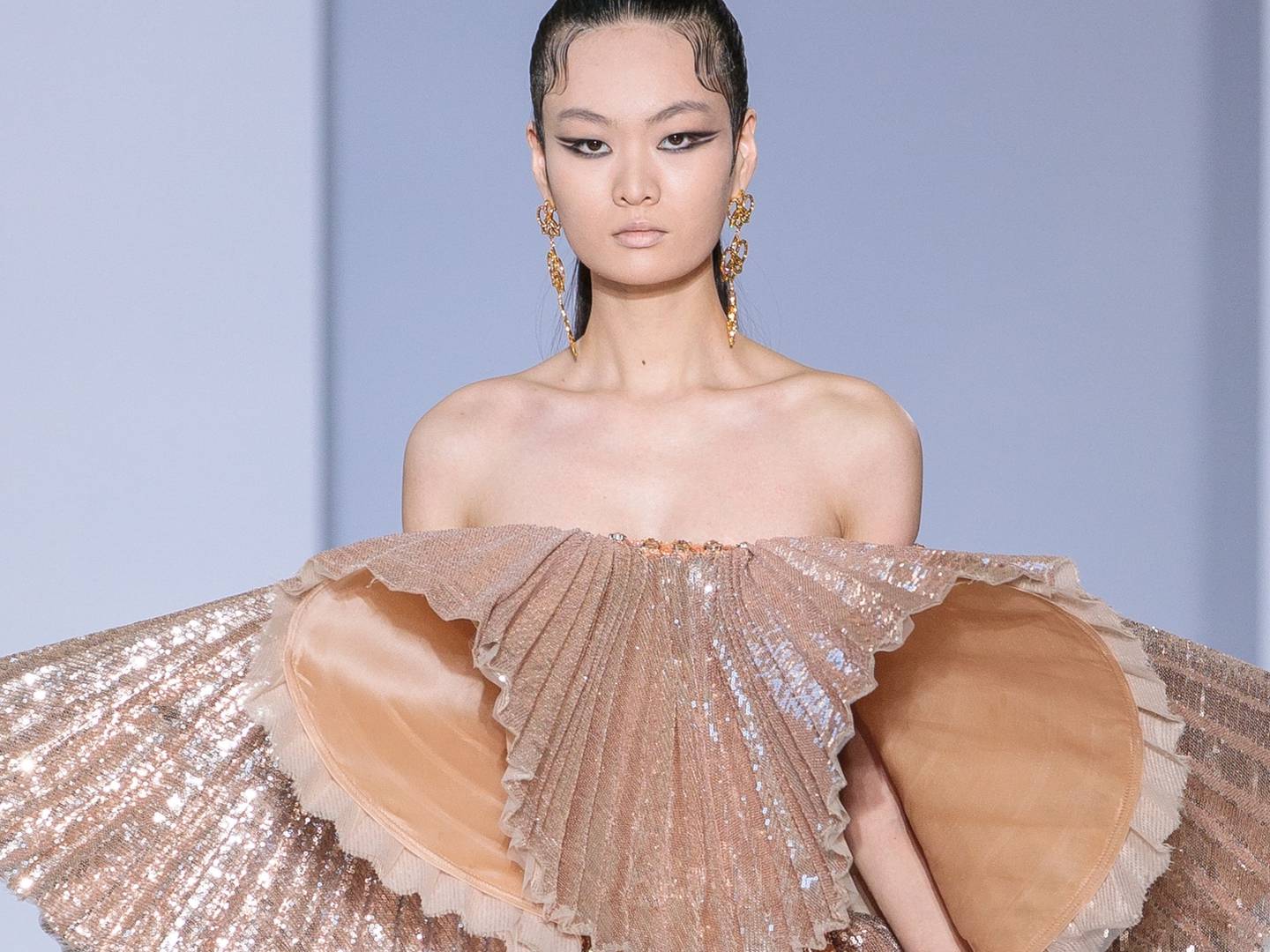 Eyes were given a dramatic double flick at Georges Hobeika. Photos: Georges Hobeika