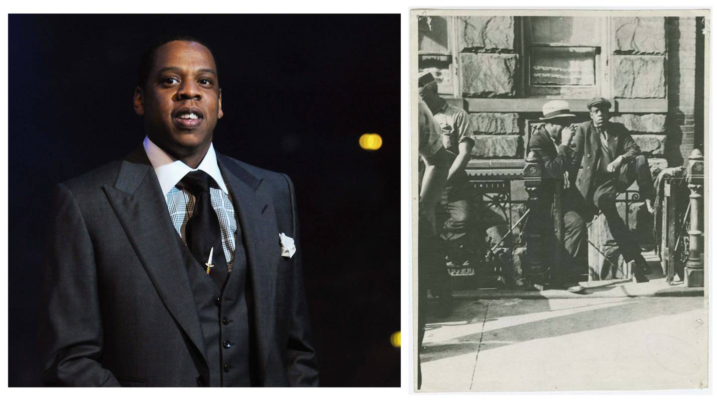 This image of a man in Harlem in 1939 sparked a conspiracy theory that rapper Jay-Z had figured out the secret to time travel. Getty Images, The New York Public Library