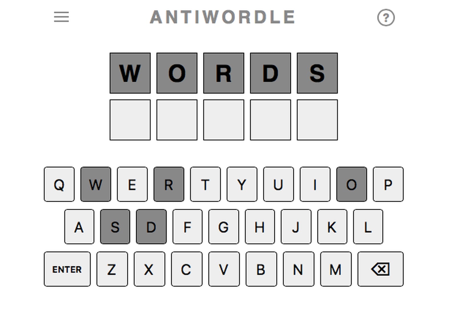 What is Antiwordle? The Wordlestyle game that doesn't allow you to