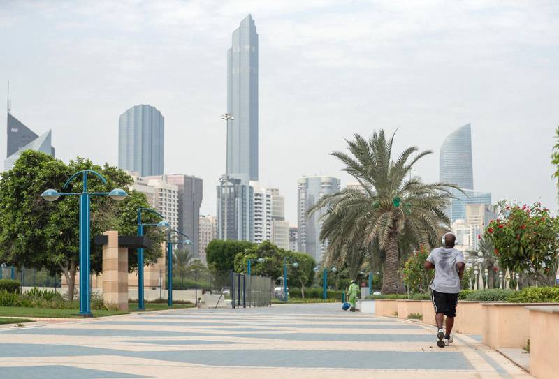 Abu Dhabi, United Arab Emirates, June 25, 2019.  A hazy day at the Corniche.FOR:  standalone or big pictureVictor Besa/The NationalSection:  WEReporter:Reporter: