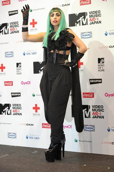 TOKYO, JAPAN - JUNE 23:  Lady Gaga attends the MTV Video Music Aid Japan Press Conference at Billboard Live Tokyo on June 23, 2011 in Tokyo, Japan.  (Photo by Koki Nagahama/Getty Images)