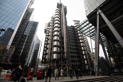 The Lloyd's building, home to Lloyd's of London. The world's largest insurance market swung into loss in 2022, although underwriting profits soared. Getty