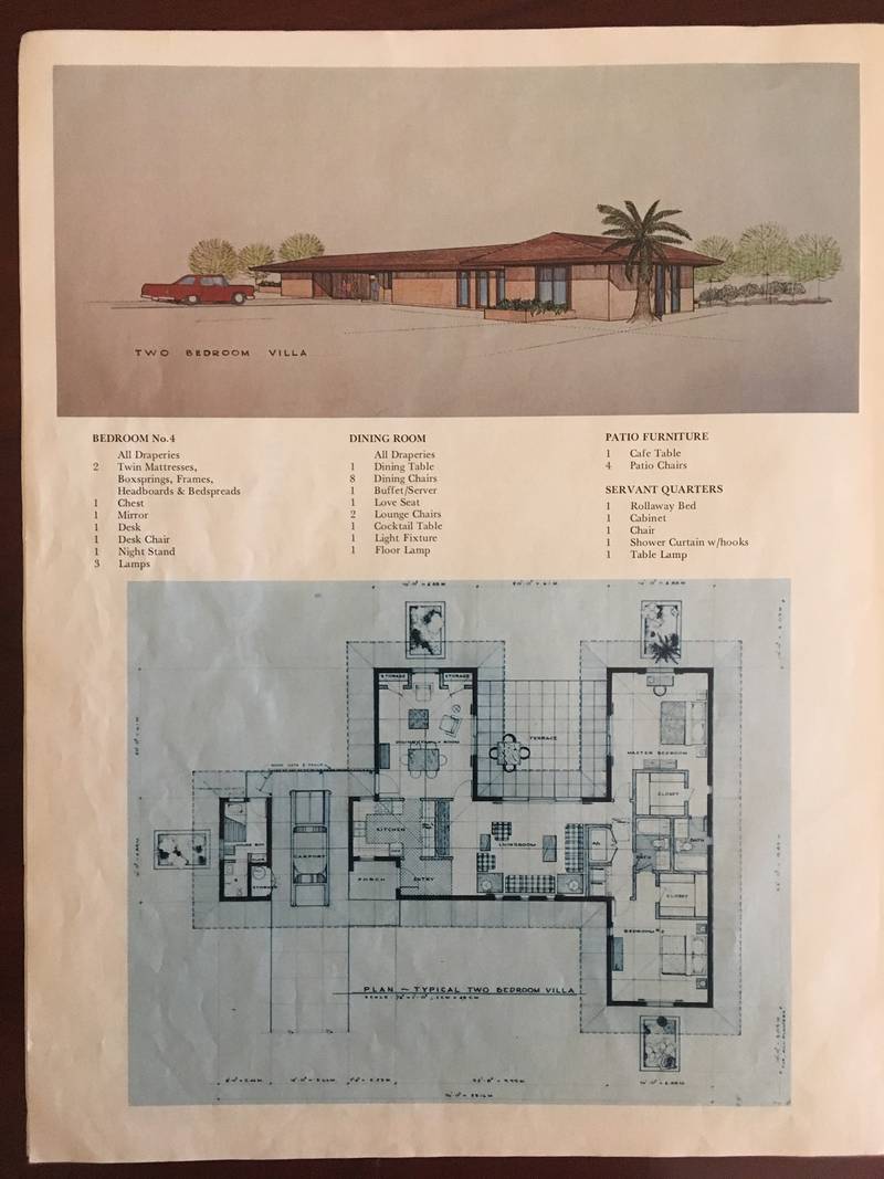 The plans for one of Chicago Beach Village's villas. Photo: Joanne Westeng