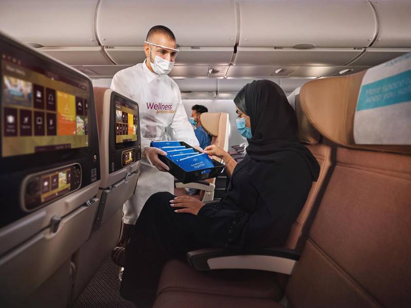Etihad includes the cost of a Covid-19 test in its airfare for all flights departing Abu Dhabi. Courtesy Etihad