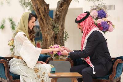 The Royal Hashemite Court has announced Crown Prince Hussein bin Abdullah's engagement to Rajwa Al Saif. All photos: Royal Hashemite Court
