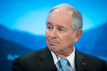 Blackstone Group co-founder Stephen Schwarzman sees a big V-shaped recovery in the US economy in the next few months. EPA