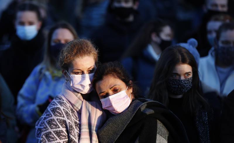 British authorities have quashed plans to prosecute protesters who attended a vigil for a murdered woman during the country's pandemic lockdown.  AP Photo